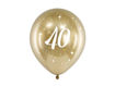Picture of LATEX BALLOONS 40TH BIRTHDAY CHROME GOLD 12 INCH - 6 PACK